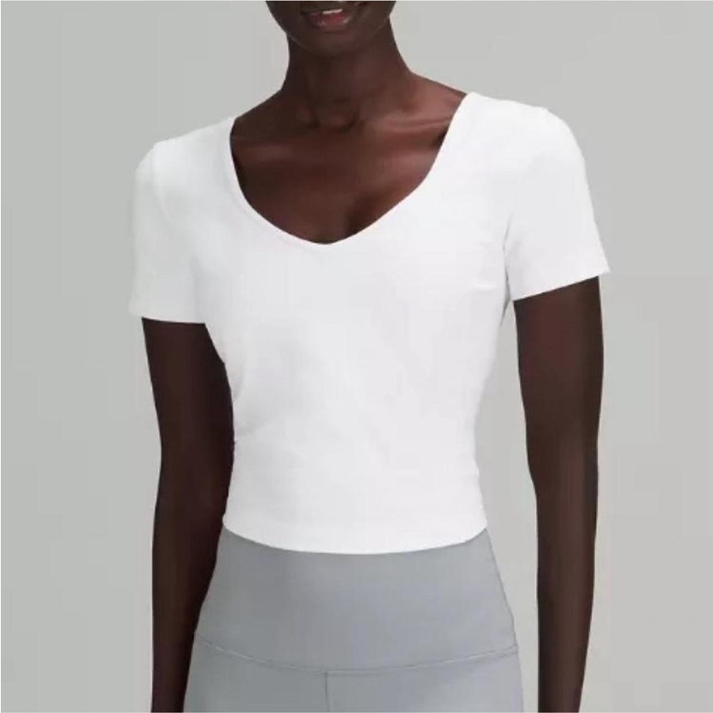 lululemon athletica White V-Neck Top